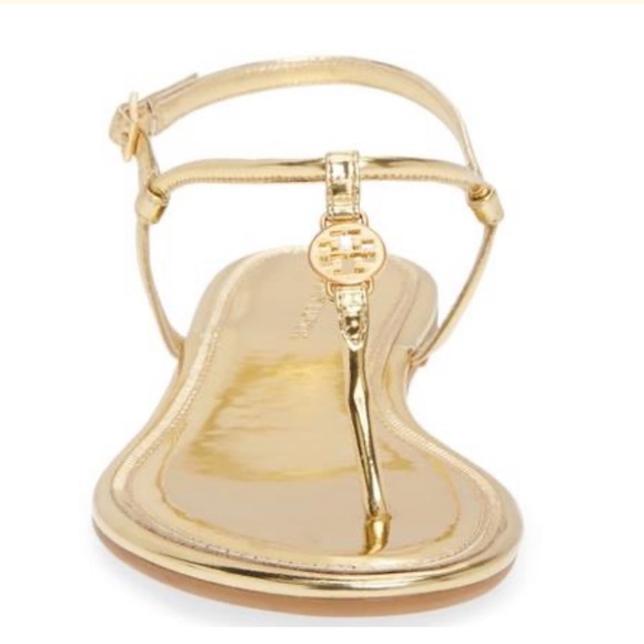 authentic tory burch Emmy gold sandals sz 7 - Picture 4 of 11